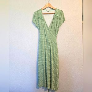 Boden | Green apple print wrap dress